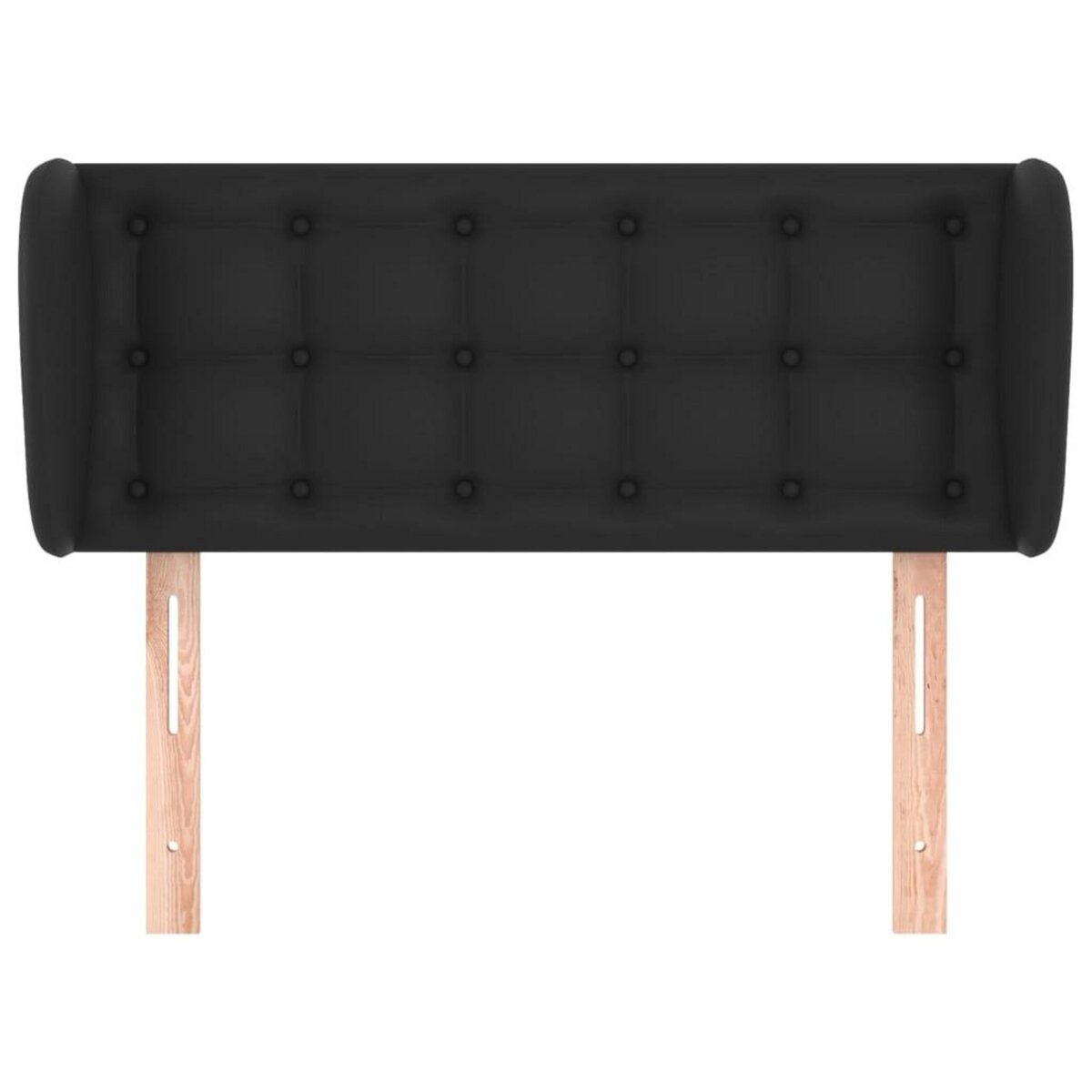 VIDAXL Tete de lit avec oreilles Noir 93x23x78/88 cm Similicuir