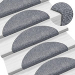 VIDAXL Tapis d'escalier auto-adhesif 15 pcs 56x17x3 cm Gris clair