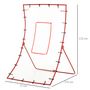Voir la diapositive 3 : HOMCOM Filet de rebond de football - rebondisseur de football angle réglable - dim. 175L x 115H cm - blanc rouge
