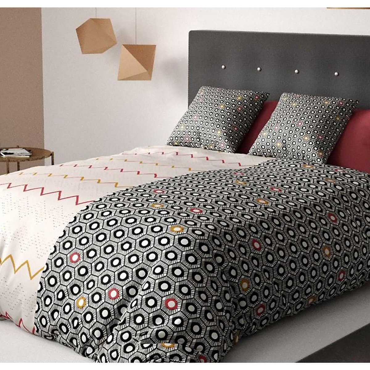 Les Ateliers du Linge Parure housse de couette 100% coton 57fils-himba black