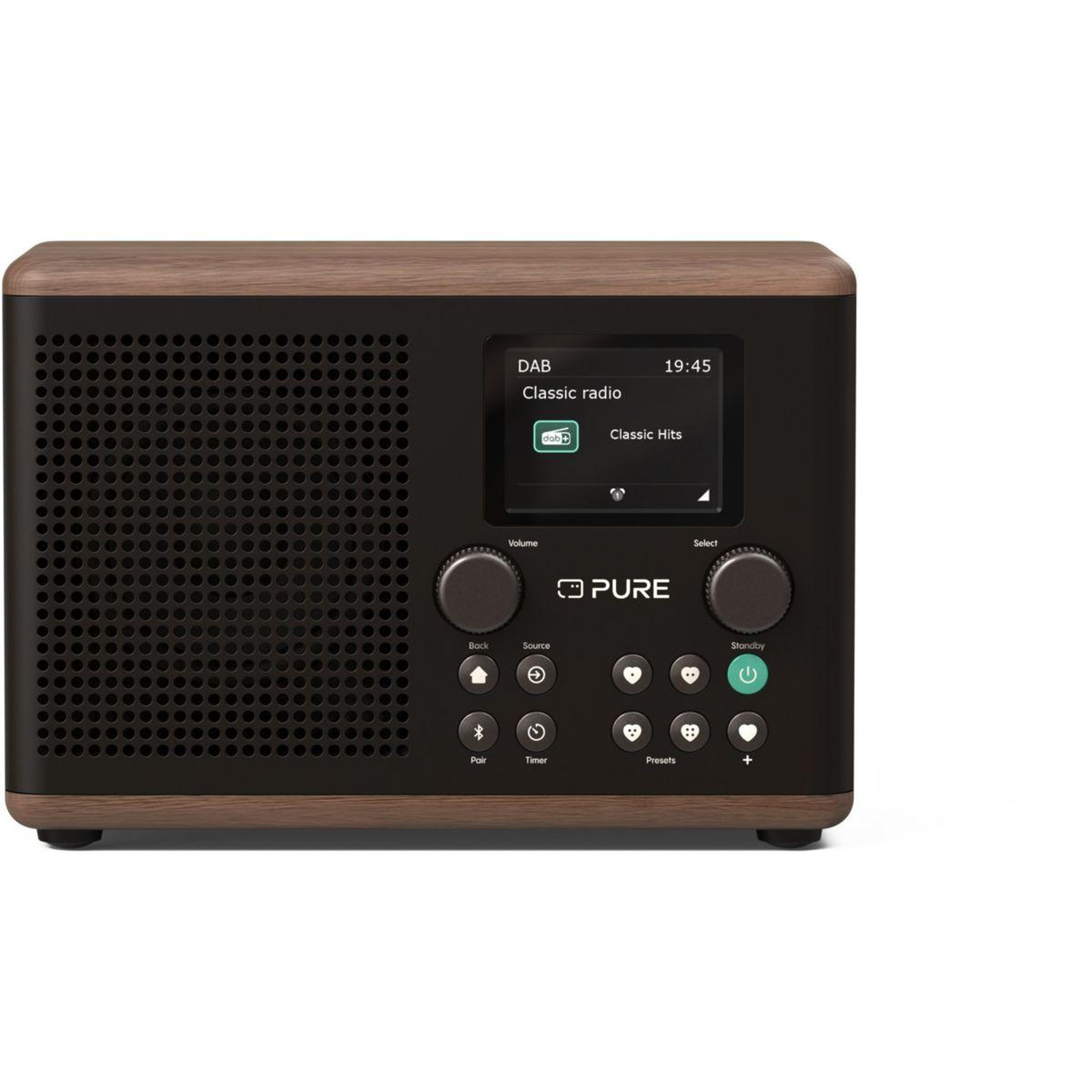 PURE Radio DAB Classic H4 Coffee Black/Walnut