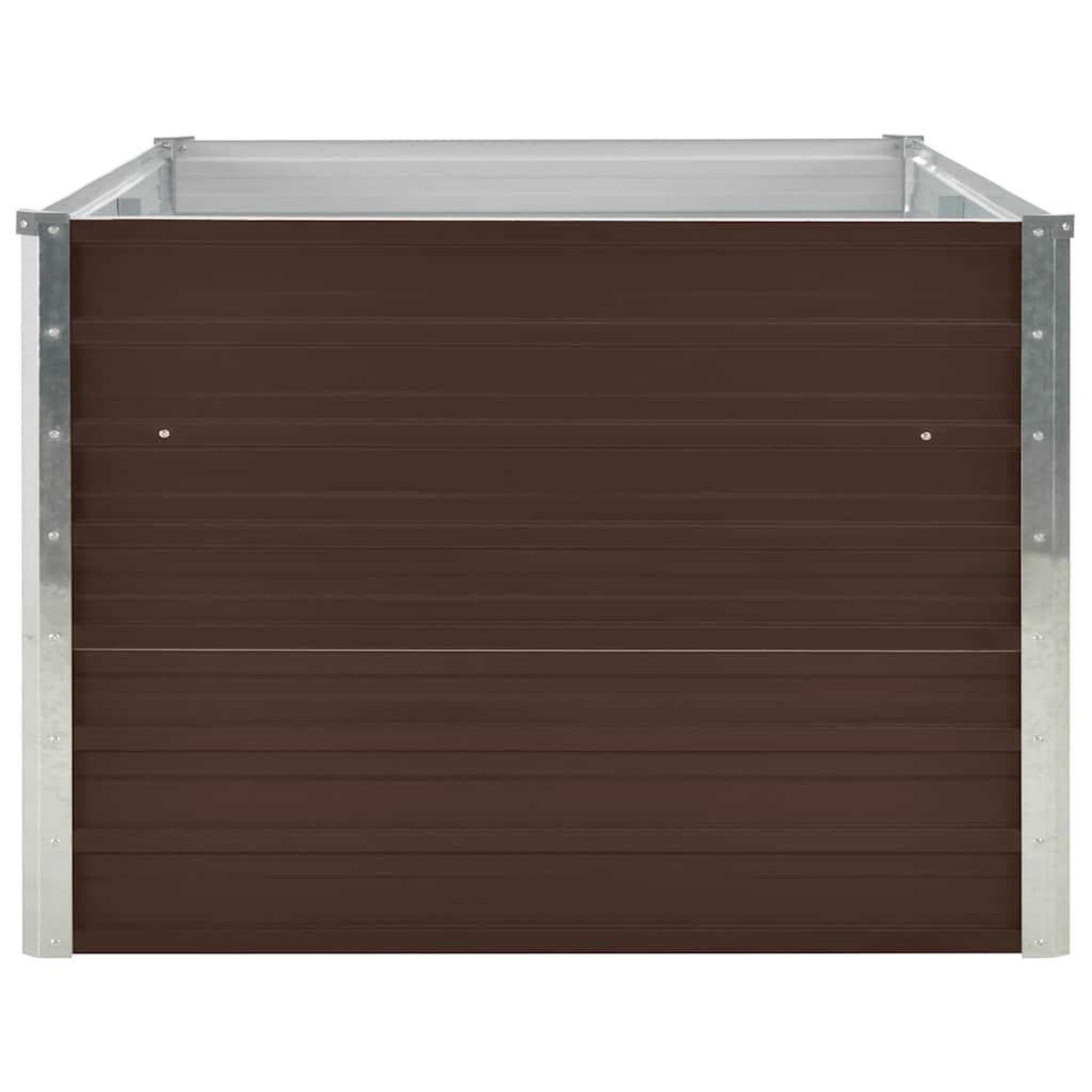 Voir la diapositive 4 : VIDAXL Jardiniere 160 x 80 x 45 cm Acier galvanise Marron
