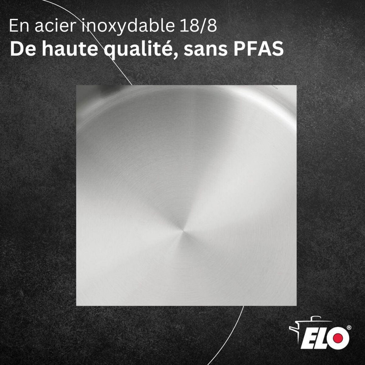 ELO Sauteuse 16 cm en acier inoxydable 18/8 Elo Profi Cuisine