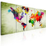 Voir la diapositive 1 : Paris Prix Tableau Imprimé  Colourful Continents