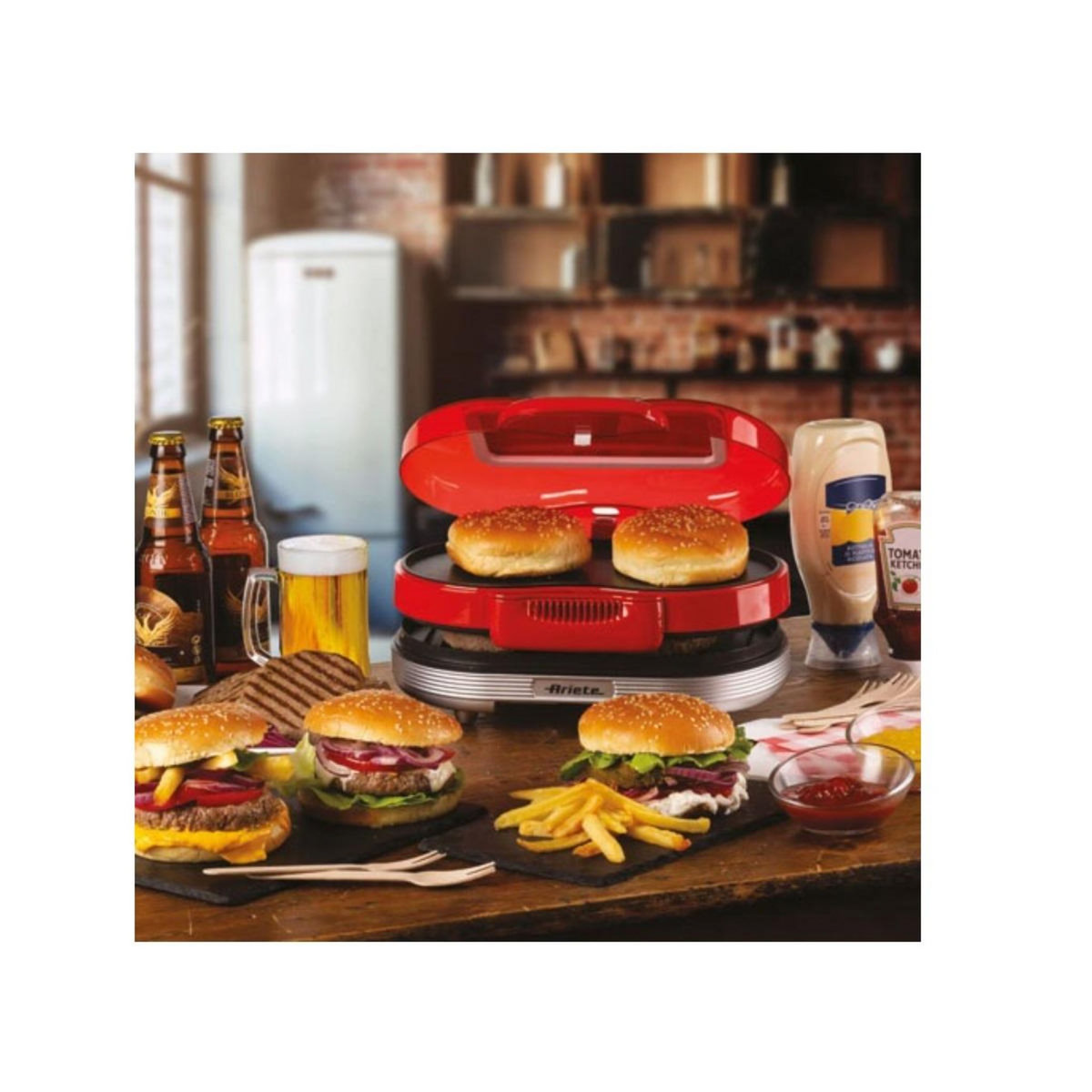 ARIETE Machine à humburger 1200w rouge - 00C020500AR0