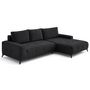 Voir la diapositive 3 : LISA DESIGN Rimini - canapé d'angle droit 4 places convertible avec coffre en tissu texturé