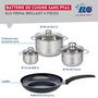 Voir la diapositive 2 : ELO Ensemble de 1 Poêle de cuisson 32 cm et 3 faitouts 12, 16 et 20 cm Elo Prima Brillant