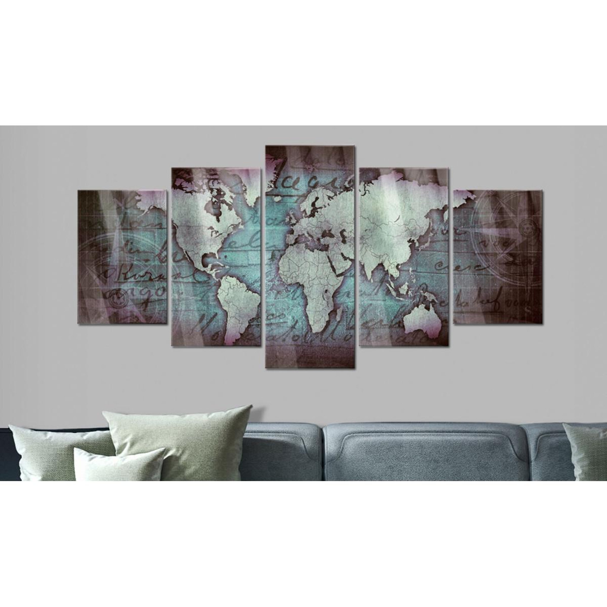Voir la diapositive 2 : Paris Prix Tableau sur Verre Acrylique  Acrylic Prints – Bronze Map II