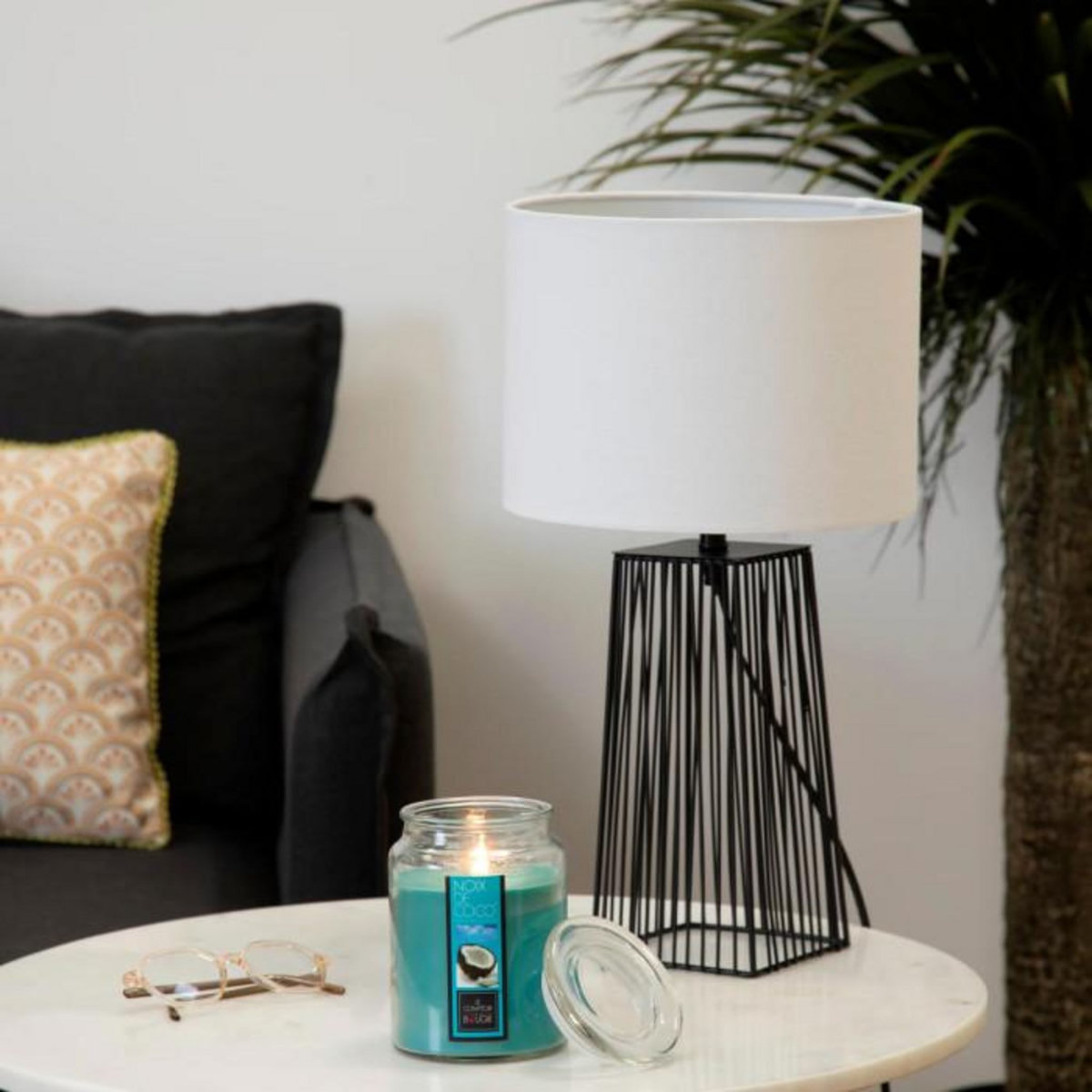 COMPTOIR DE LA BOUGIE Bougie Parfumée en Verre  Couvercle  510g Coco