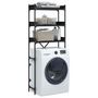 Voir la diapositive 5 : VIDAXL Etagere de lave-linge noir 67x25x163 cm bois d'ingenierie