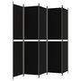 Voir la diapositive 5 : VIDAXL Cloison de separation 5 panneaux Noir 250x220 cm Tissu