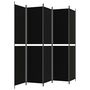 Voir la diapositive 5 : VIDAXL Cloison de separation 5 panneaux Noir 250x220 cm Tissu