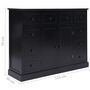 Voir la diapositive 6 : VIDAXL Buffet avec 10 tiroirs Noir 113x30x79 cm Bois