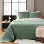 Voir la diapositive 1 : Paris Prix Couvre-Lit & 2 Housses de Coussin  Mylene  220x240cm Vert Cèdre