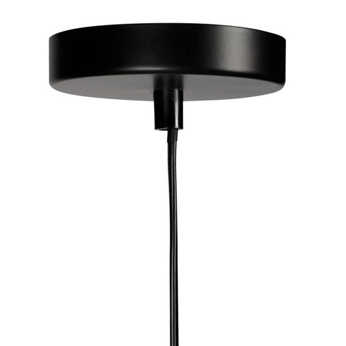OSTARIA Suspension cylindrique métal lin Arsène noire beige