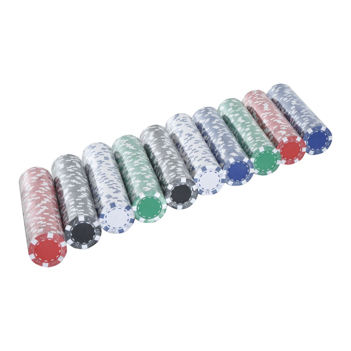 HOMCOM Mallette professionnelle de Poker 500 jetons 2 jeux de cartes 5 dés bouton dealer 2 clés alu