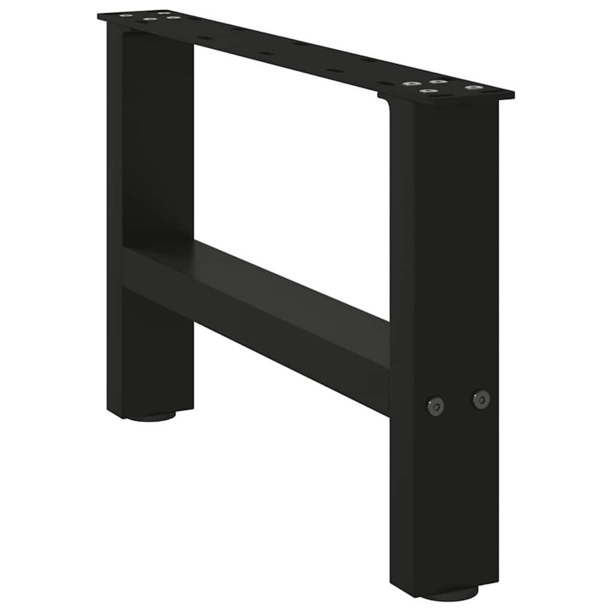 VIDAXL Pieds de table basse noir 2 pcs 50x(30-31) cm acier