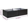 Voir la diapositive 6 : VIDAXL Jardiniere Noir 157x80x40 cm Resine tressee