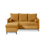 Voir la diapositive 1 : BEST MOBILIER Polar - canapé d'angle réversible convertible - en velours au design scandinave - 4 places
