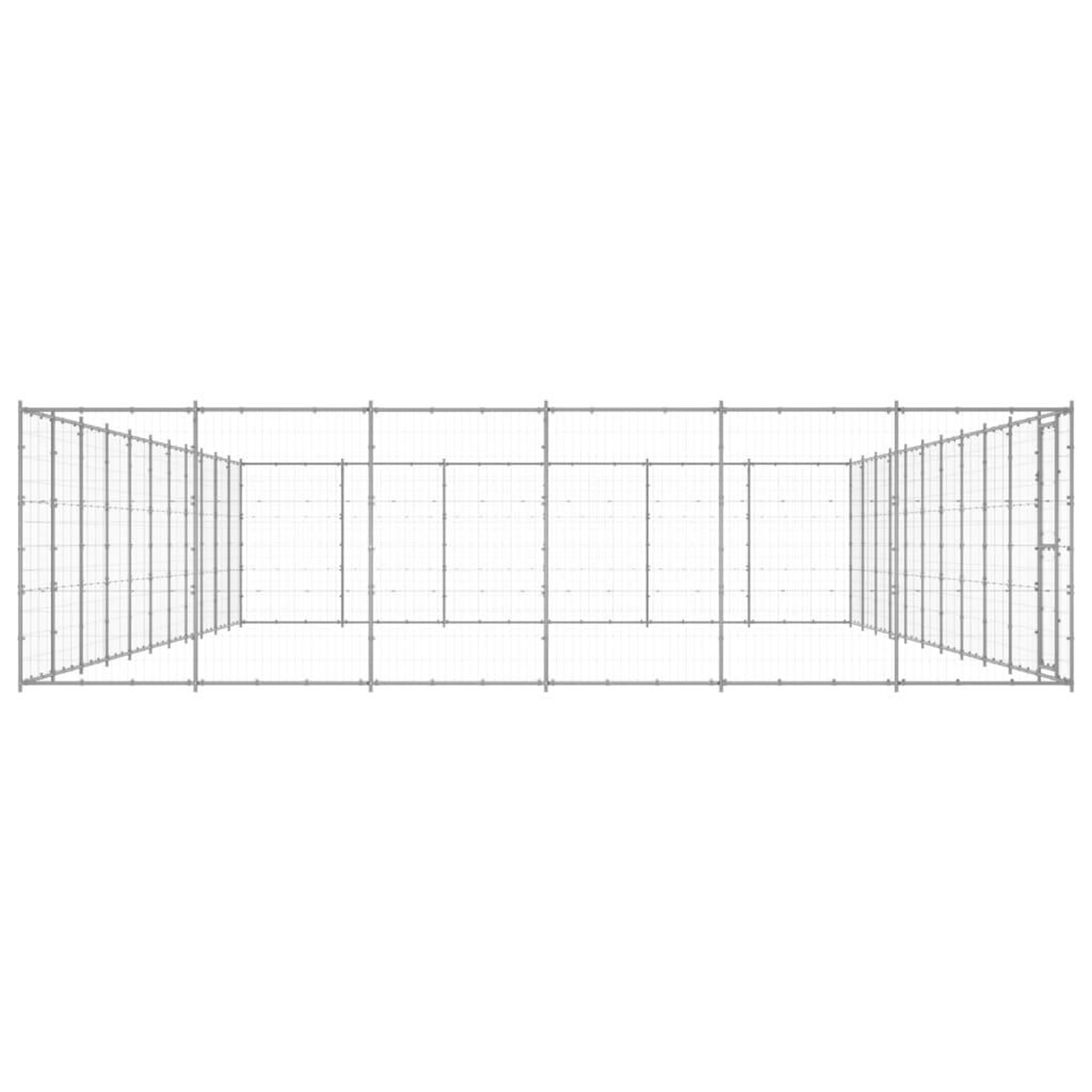Voir la diapositive 3 : VIDAXL Chenil exterieur Acier galvanise 79,86 m²