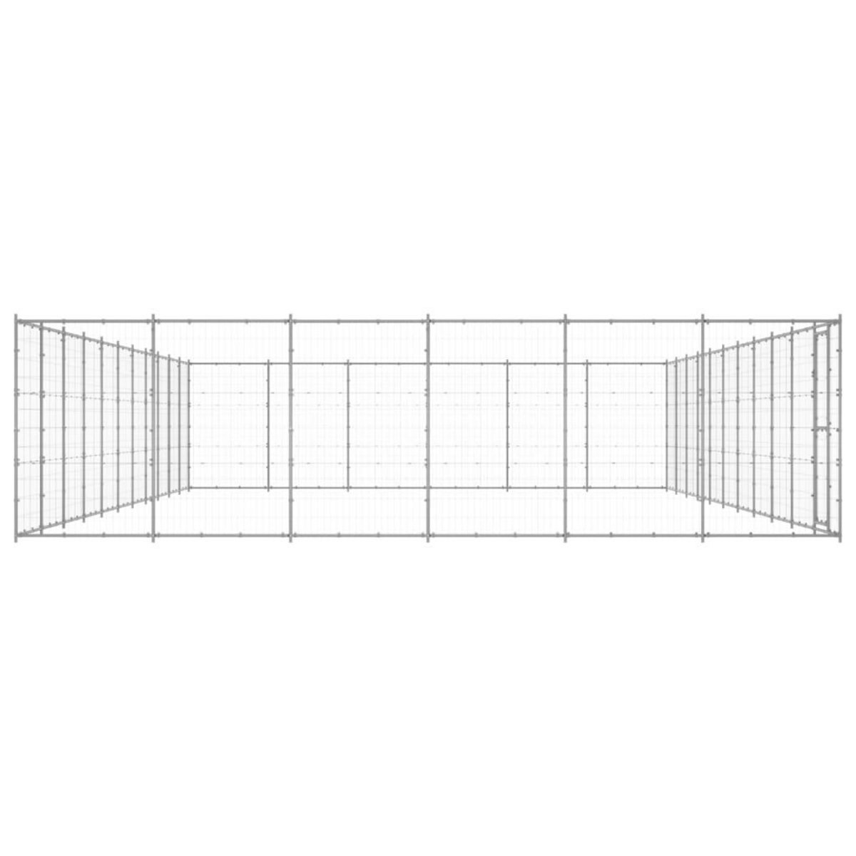 VIDAXL Chenil exterieur Acier galvanise 79,86 m²