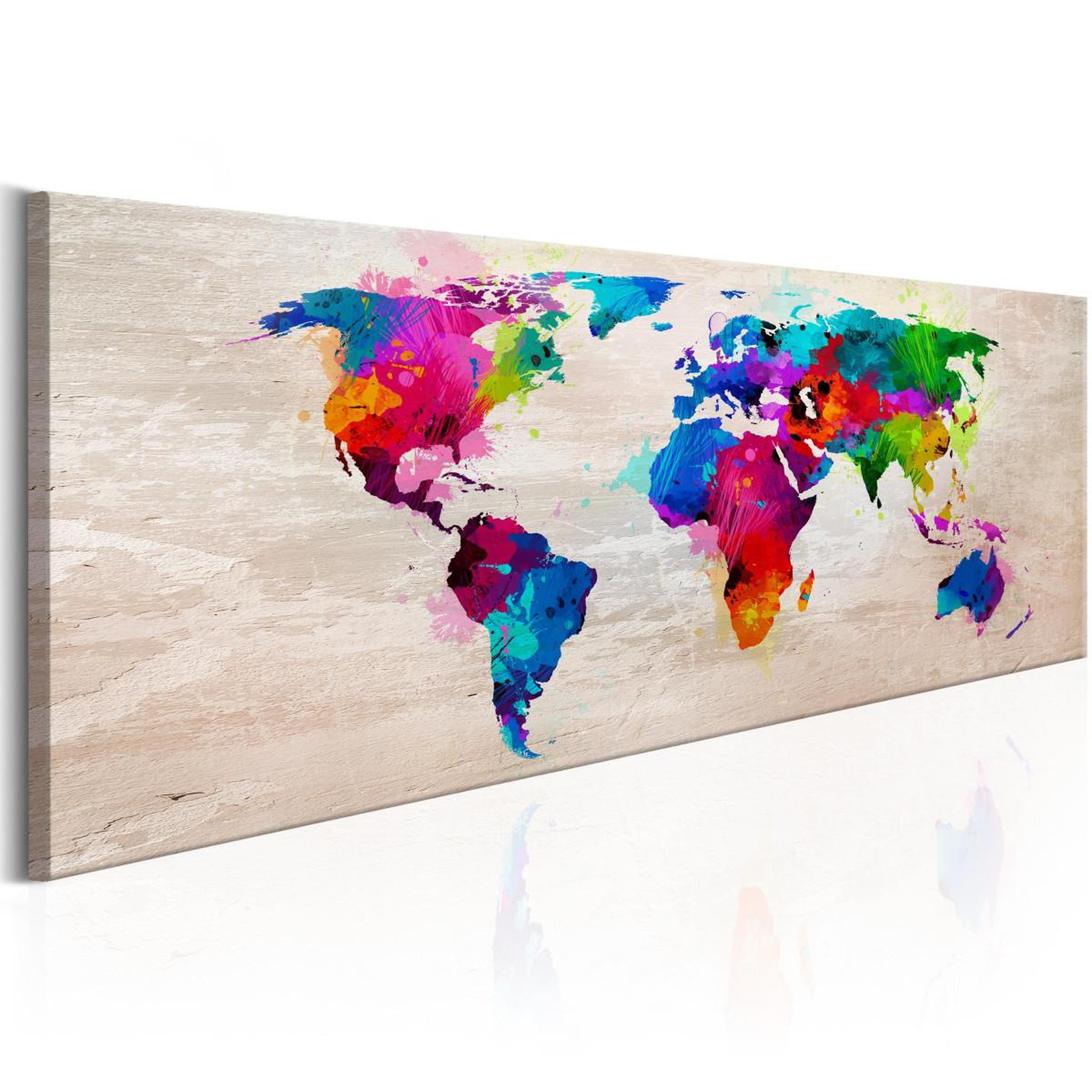 Paris Prix Tableau imprimé  world map : finesse of colours. Coloris disponibles : Multicolore
