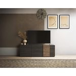 BEST MOBILIER Leon - meuble tv - 3 portes - 181 cm. Coloris disponibles : Bicolore