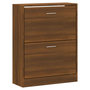 Voir la diapositive 3 : VIDAXL Armoire a chaussures Chene marron 63x24x81 cm Bois d'ingenierie