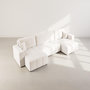 Voir la diapositive 6 : BEST MOBILIER Nicole - canapé panoramique en u 7 places convertible avec coffre en tissu