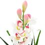 Voir la diapositive 2 : VIDAXL Plante artificielle Orchidee Cymbidium avec pot 100 cm Vert