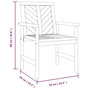 Voir la diapositive 6 : VIDAXL Chaises a manger de jardin lot de 4 bois massif d'acacia