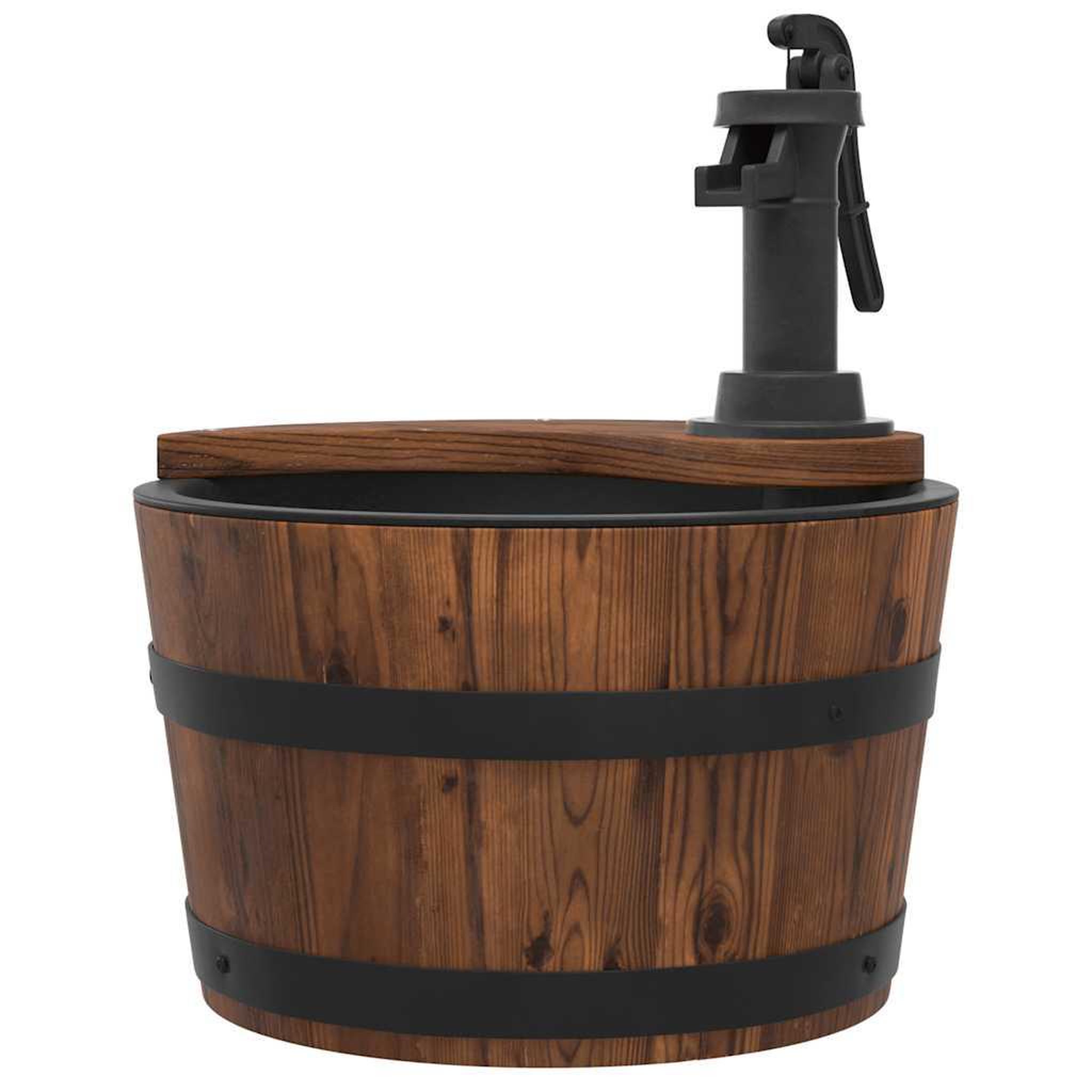 Voir la diapositive 4 : VIDAXL Fontaine a eau avec pompe 28x28x34,5 cm bois de sapin massif