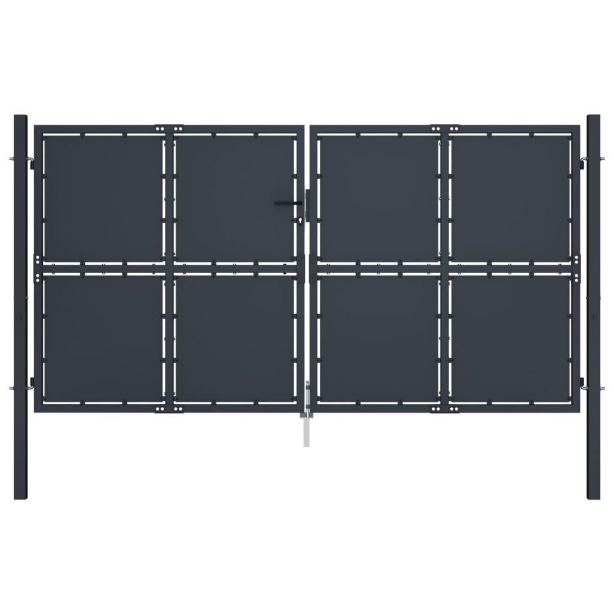 VIDAXL Portail de jardin Acier 300 x 175 cm Anthracite