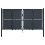 VIDAXL Portail de jardin Acier 300 x 175 cm Anthracite