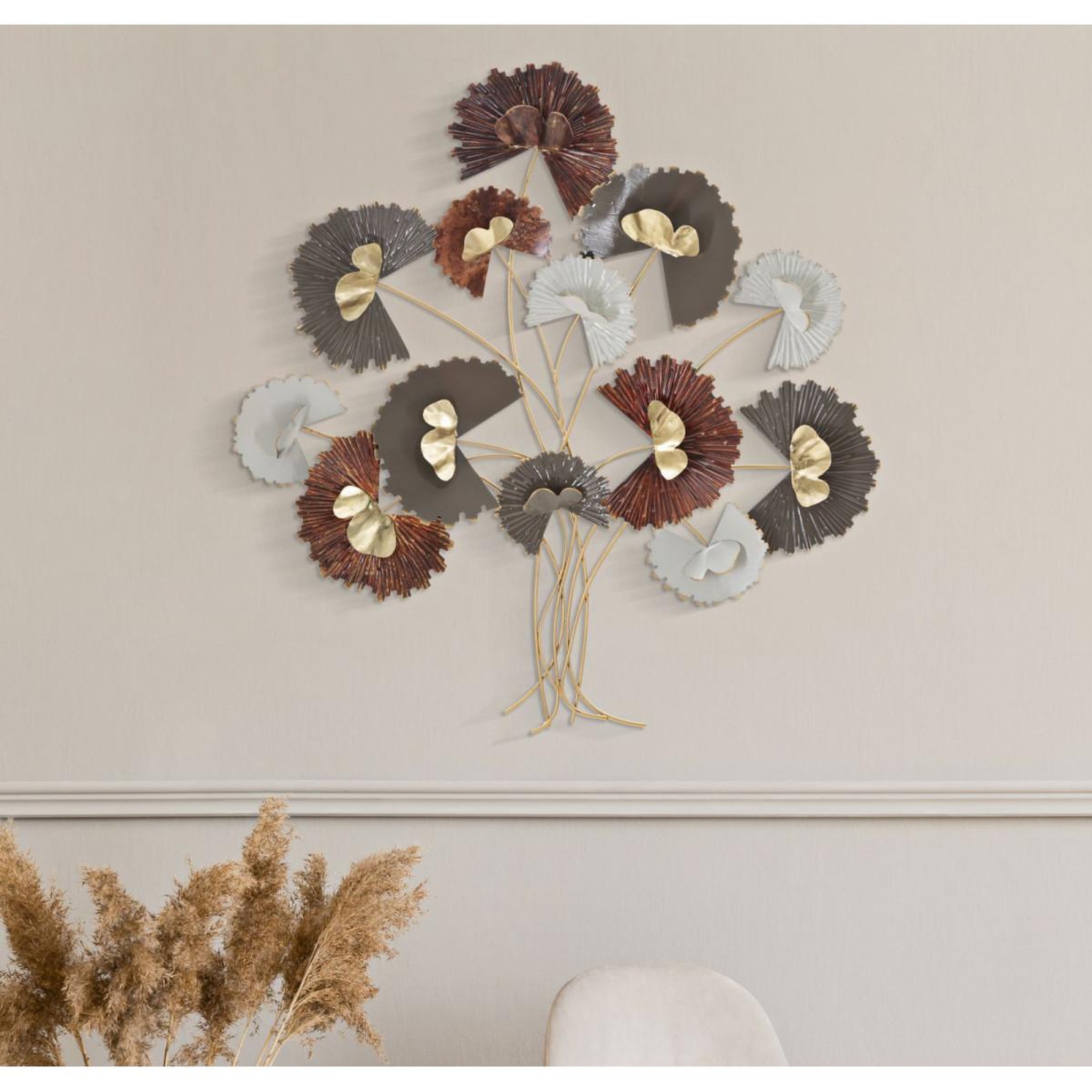 Voir la diapositive 5 : Paris Prix Décoration Murale en Métal  Reddy  80cm Multicolore