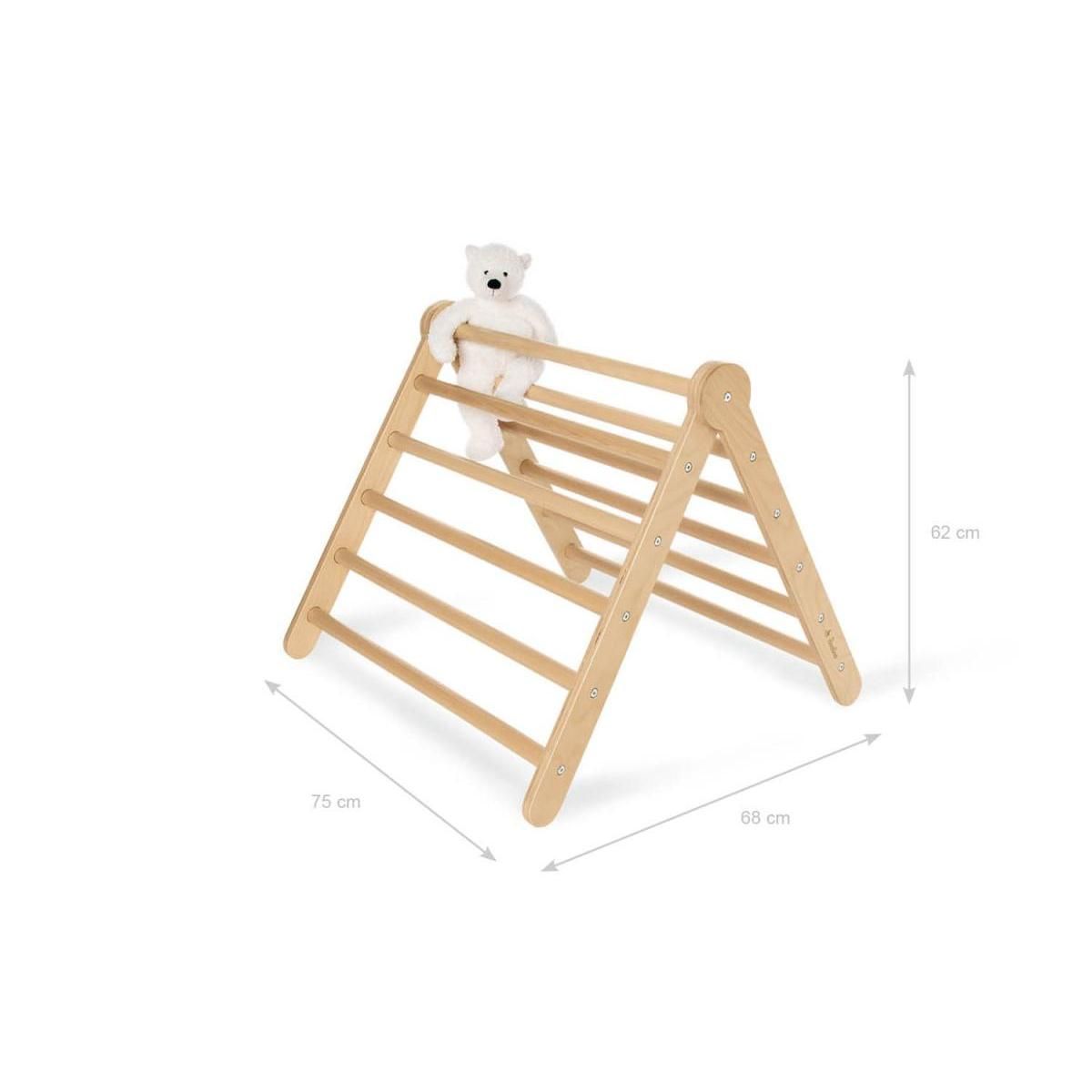 Pinolino Triangle d'escalade Kari bois naturel