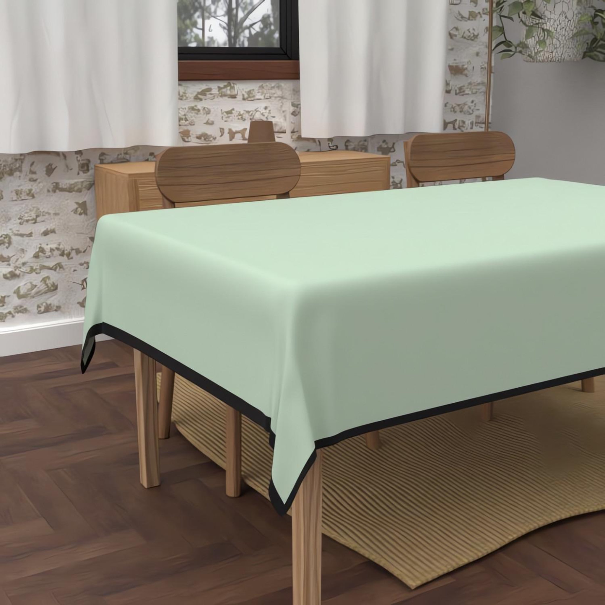 Voir la diapositive 2 : SOLEIL D'OCRE Nappe anti-tâches en microfibre lavée BOHEME, par Soleil d'Ocre