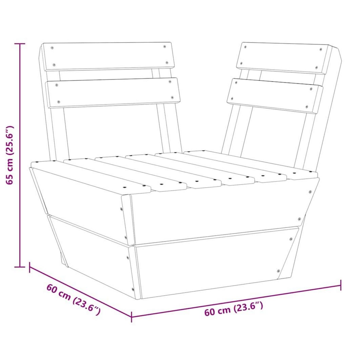VIDAXL Canape d'angle sectionnel palette Bois d'epicea impregne