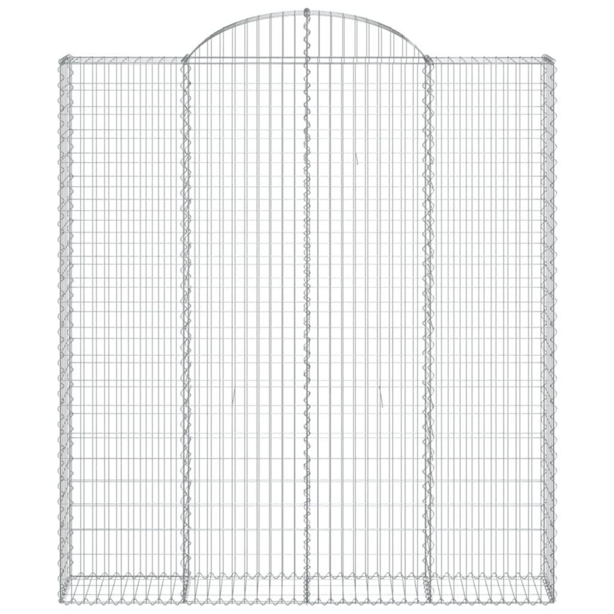 VIDAXL Paniers a gabions arques 9 pcs 200x30x220/240 cm fer galvanise