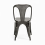 Voir la diapositive 3 : MAISON PAVANE Pack 4 chaises industrielles en métal gris-Indus
