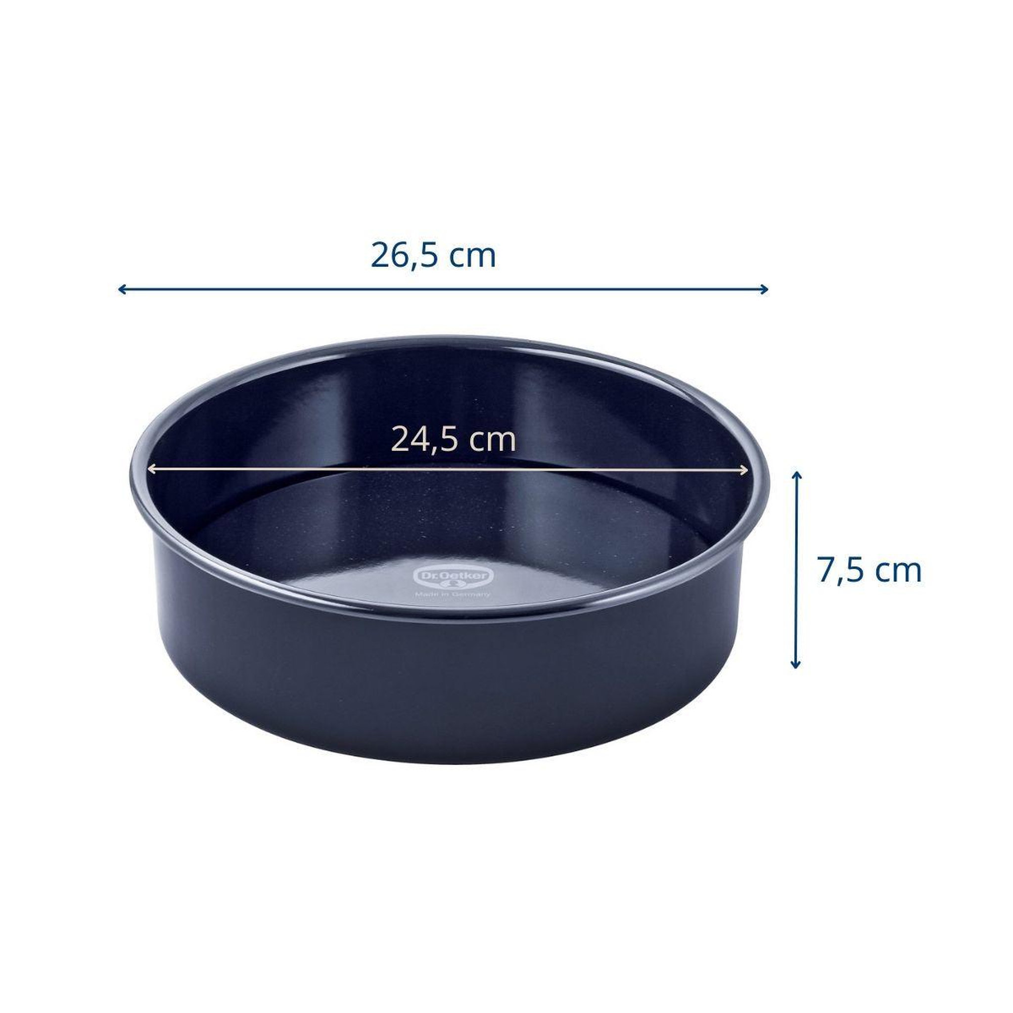 Voir la diapositive 3 : DR.OETKER Lot de 2 moules à gâteaux 24,5/24,5 cm en acier dr oetker back-liebe