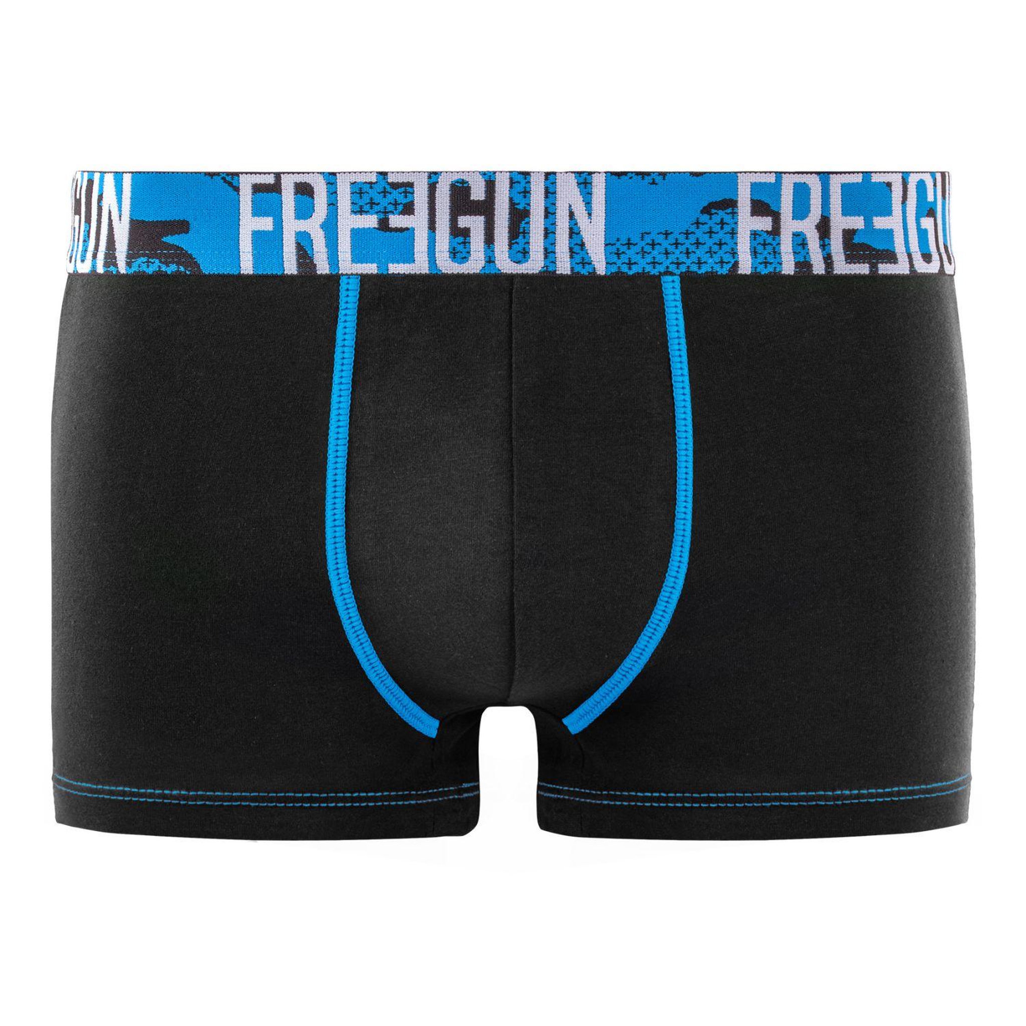 Voir la diapositive 4 : FREEGUN Lot de 4 boxers homme en coton