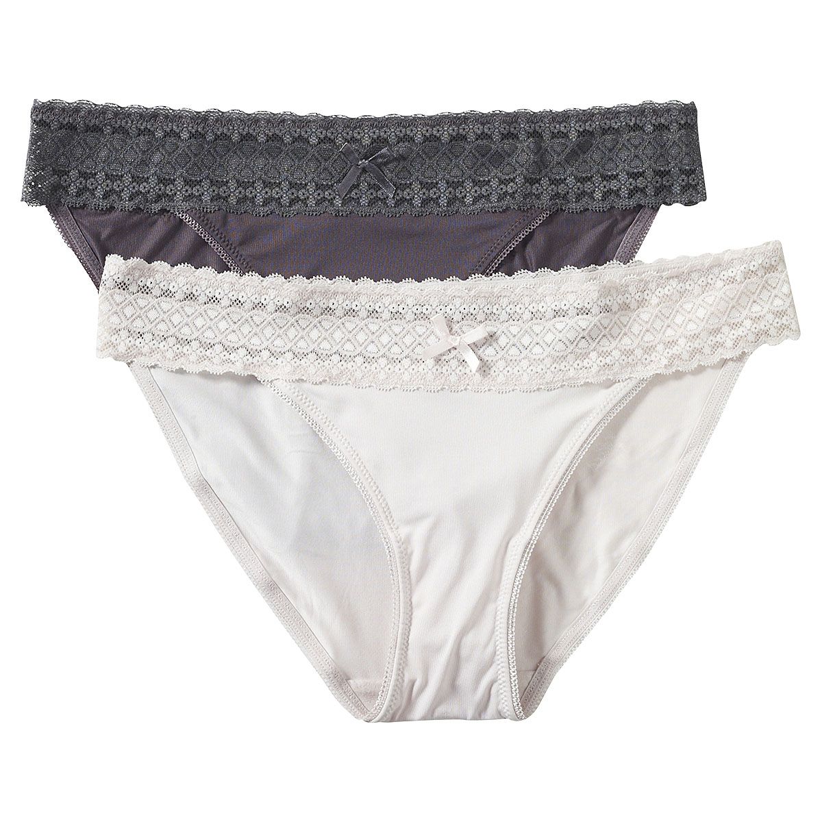 VARIANCE Lot de 2 slips en microfibre