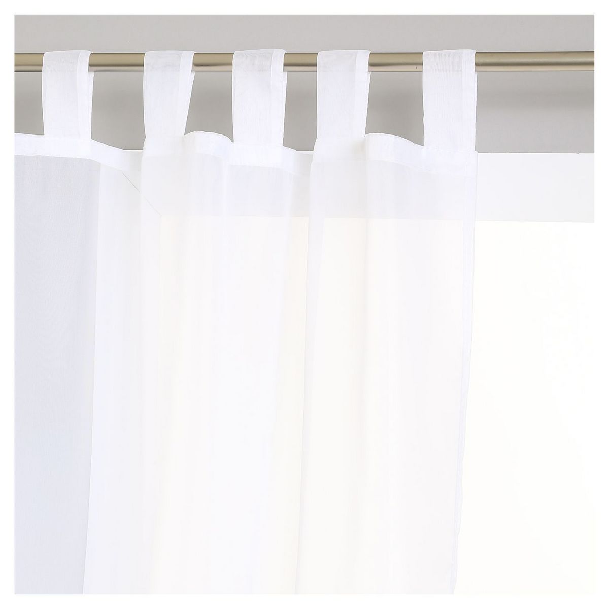 ATMOSPHERA Lot de 2 voilages unis à pattes 