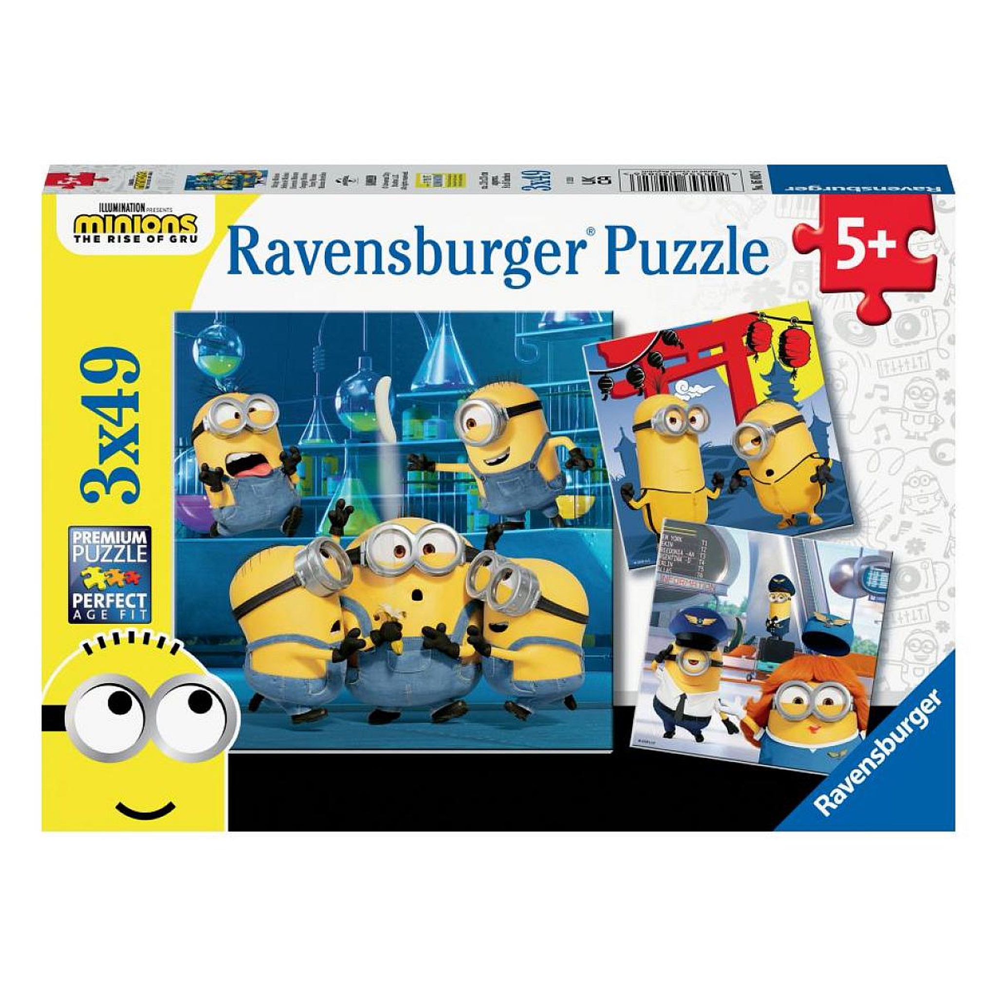 RAVENSBURGER Puzzles 3x49 p - drôles de minions / minions 2