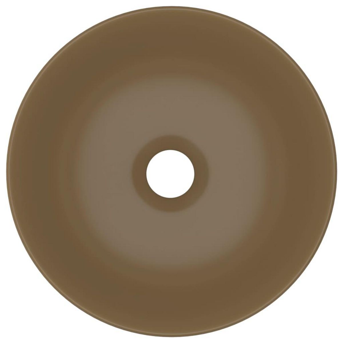 VIDAXL Lavabo de salle de bain Ceramique Creme mat Rond