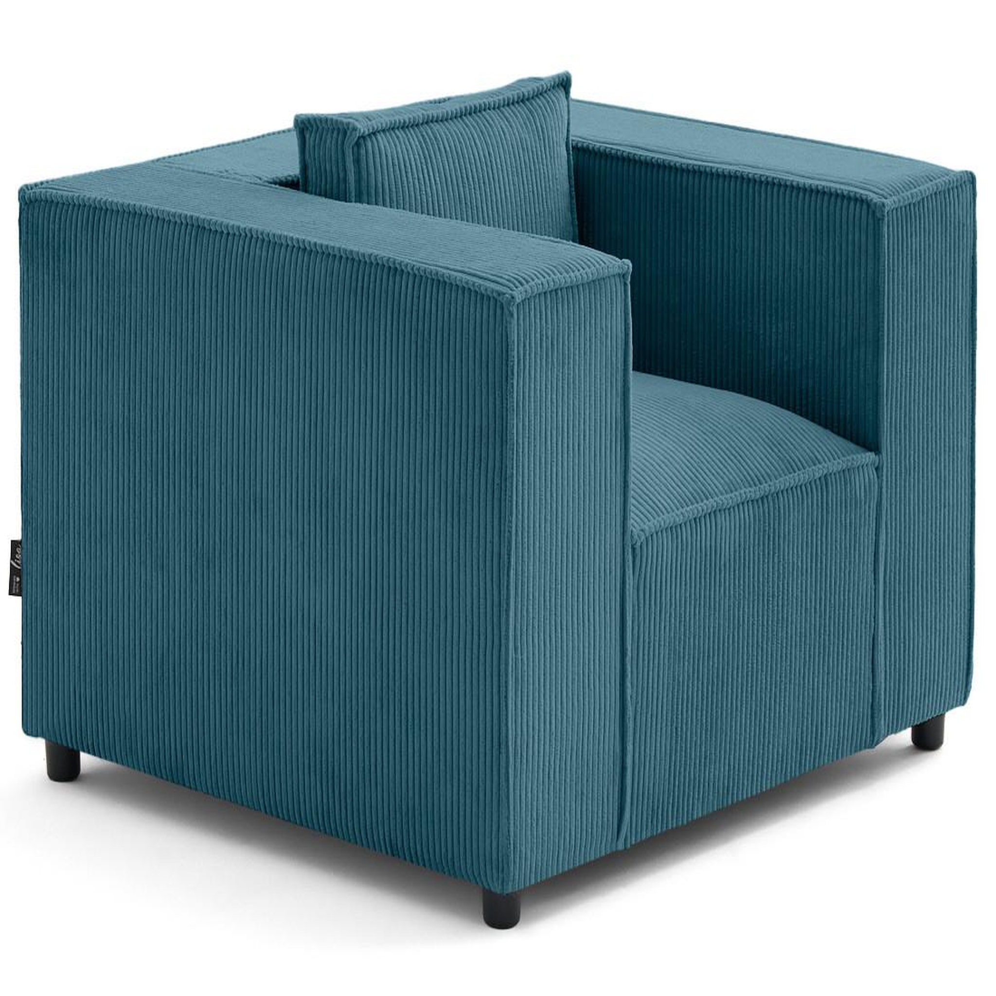 Voir la diapositive 2 : LISA DESIGN Stella - fauteuil en velours côtelé