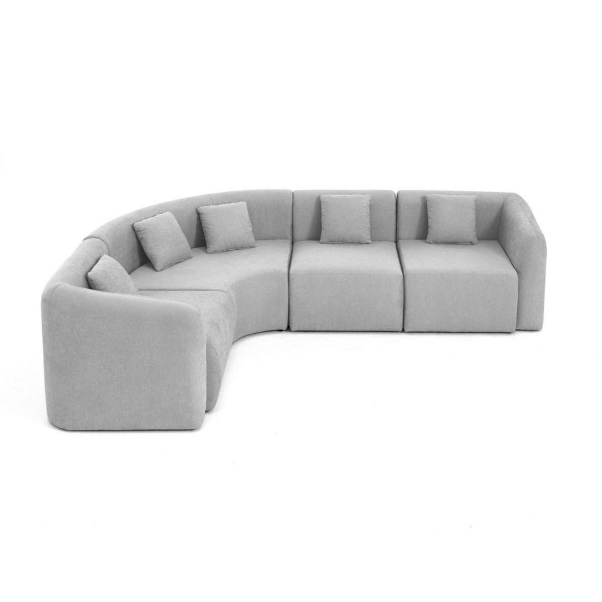 LISA DESIGN Ikare - canapé d'angle modulable réversible - 5 places - en tissu