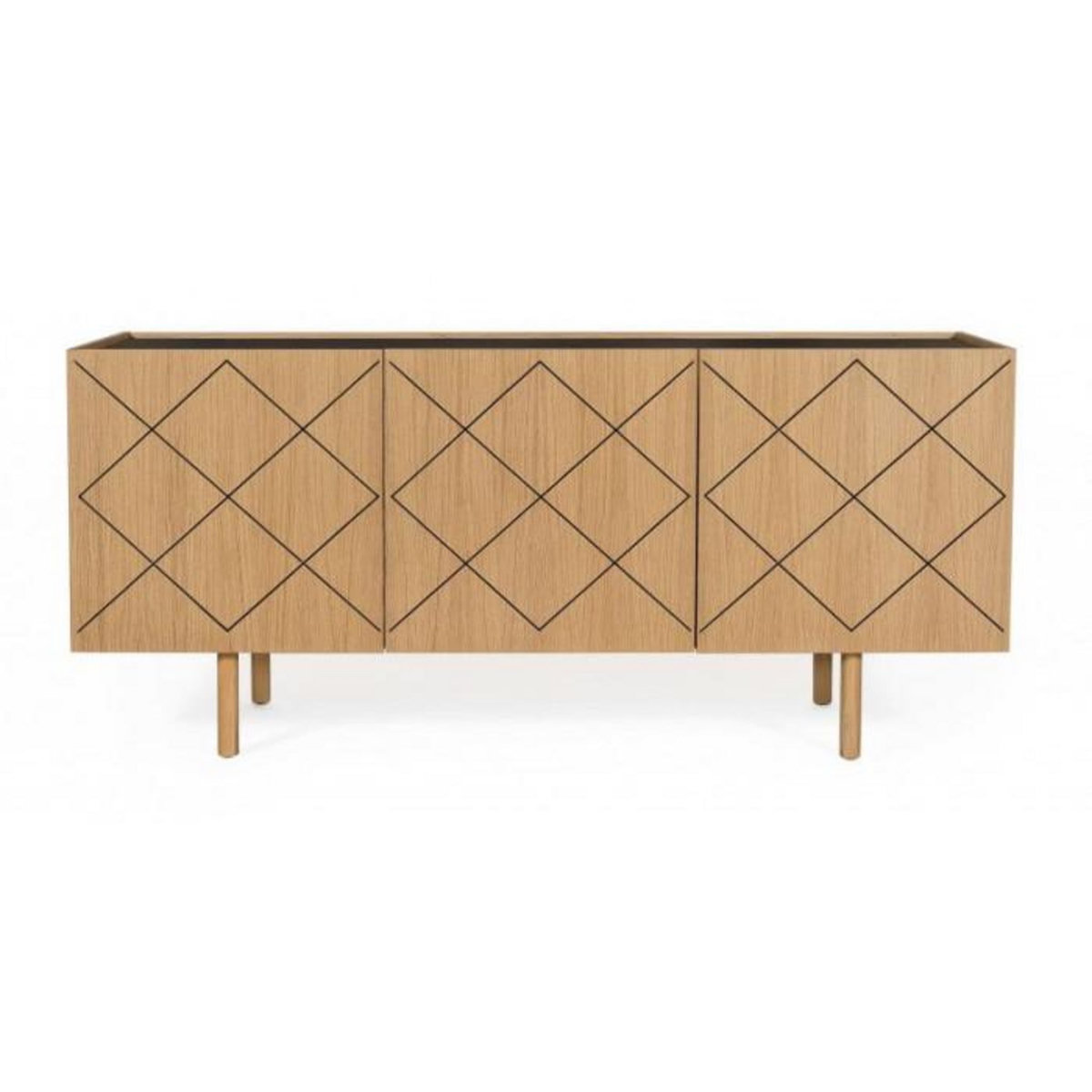 Paris Prix Buffet Design en Bois Massif  Porto  175cm Chêne