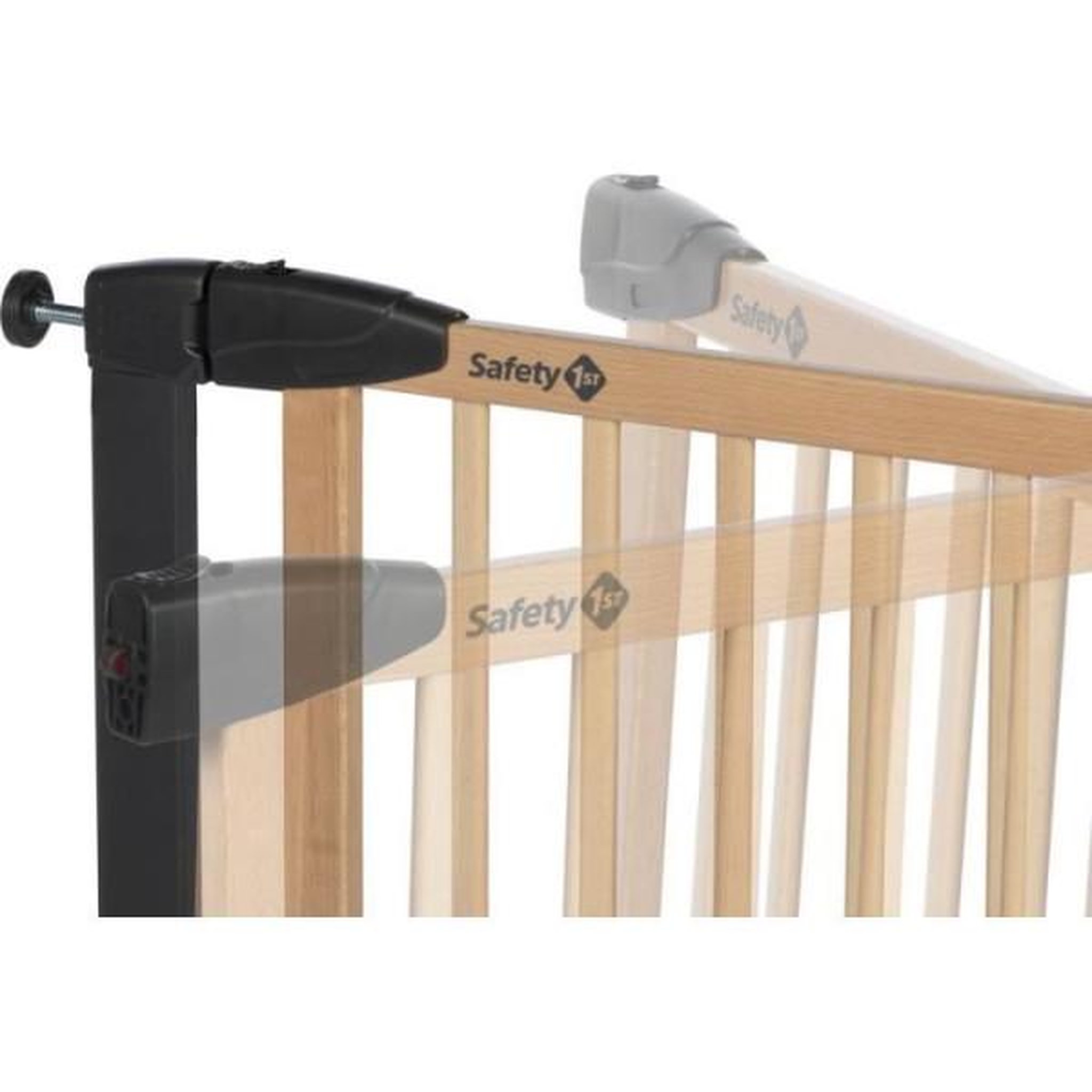 Voir la diapositive 5 : SAFETY 1ST Safety 1st simply close wood & meta, pression, 73-80 cm (max. 94cm), sans vis ni perçage, ouverture d'une main, bois et graphit